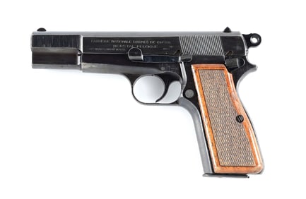 (C) BROWNING HI-POWER SEMI-AUTOMATIC PISTOL WITH THIRD REICH WAFFENAMTS.
