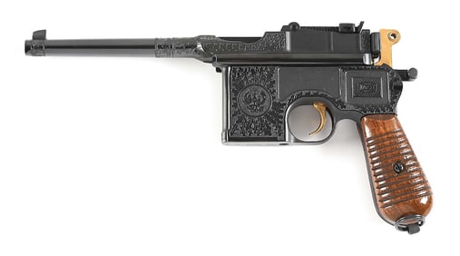 (C) AMERICAN HISTORICAL FOUNDATION GENERAL OFFICERS EDITION ENGRAVED MAUSER C96 SEMI-AUTOMATIC