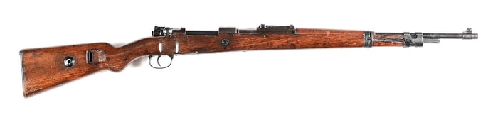 (C) SS TOTENKOPF MARKED BNZ 41 CODE K98 BOLT ACTION RIFLE.