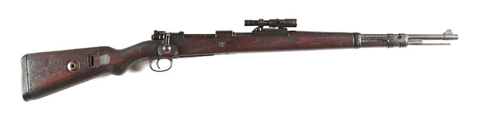 (C) SS CONTRACT SINGLE RUNE STEYR K98 MAUSER ZF41 SNIPER RIFLE.