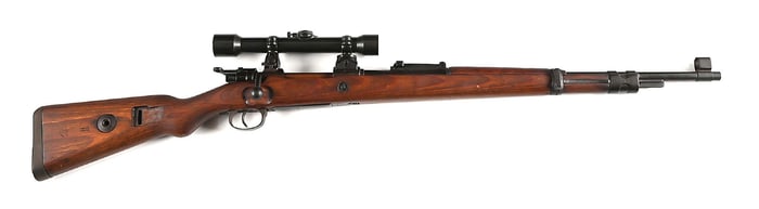 (C) SAUER K98 MAUSER LOW TURRET SNIPER RIFLE.