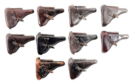 LOT OF 10: LUGER HOLSTERS.