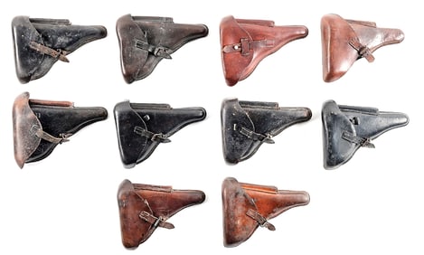 LOT OF 10: LUGER HOLSTERS.