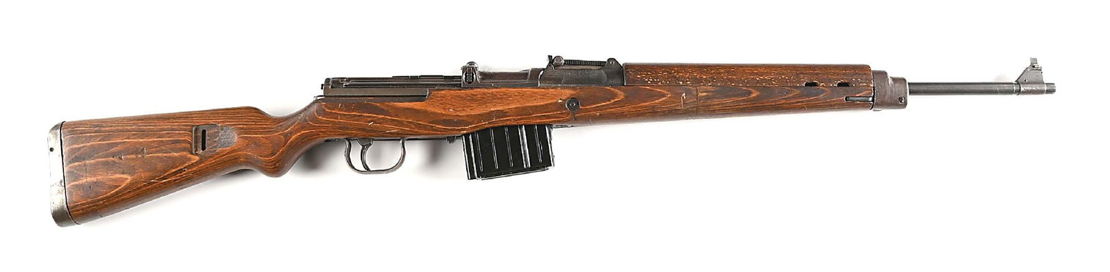 (C) WALTHER AC 44 CODE K.43 SEMI-AUTOMATIC RIFLE.: Manufactured in 1944 as Walther transitioned from G.43 to K.43 rifles. Receiver is rough forged and marked on the left milled flat with "K.43" designation "ac / 44" code, eagle over "359" waffenamt, a
