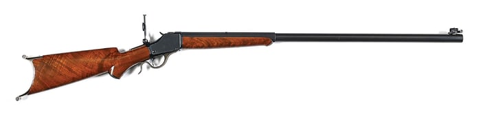 (C) RESTORED WINCHESTER MODEL 1885 HIGH WALL .38-55 SINGLE SHOT TARGET RIFLE.