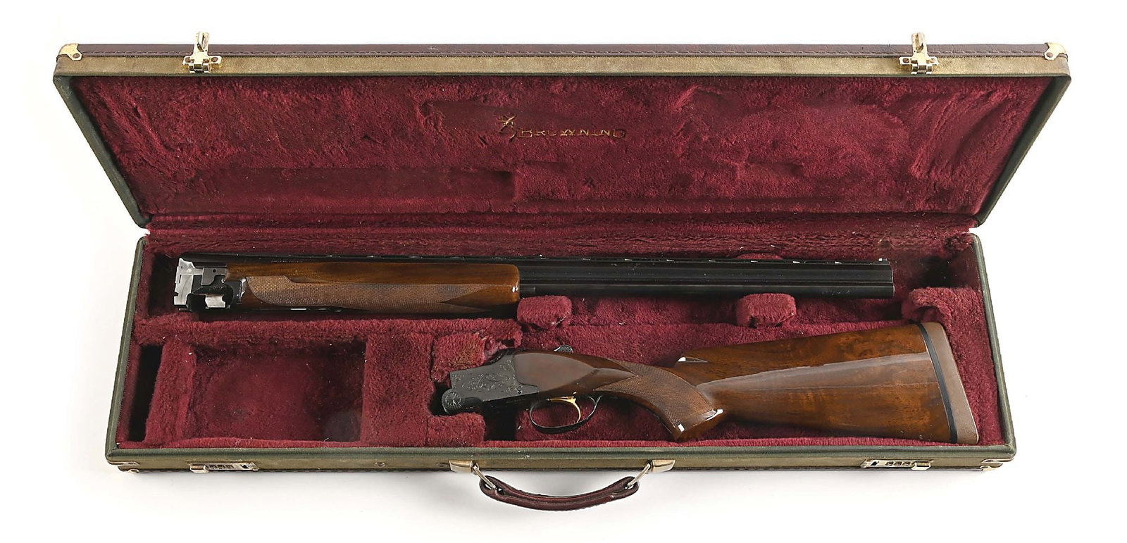 (C) BELGIAN BROWING LIGHTNING 20 GAUGE OVER/UNDER SHOTGUN: Circa 1972 per serial number. Bradley style front bead with white composite mid bead on vent rib. Typical legends for a Belgian manufactured Lightning, including Special Steel, 20 gauge, and 2 - 3/4" 