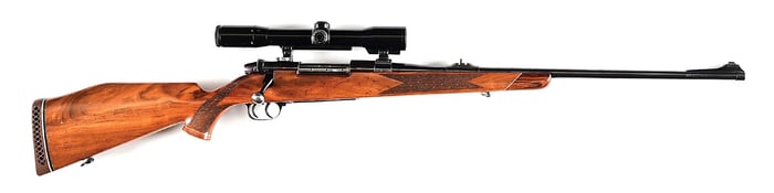 (C) GERMAN WEATHERBY MARK V .300 WEATHERBY MAGNUM BOLT ACTION RIFLE WITH HENSOLDT WETZLAR GLASS,