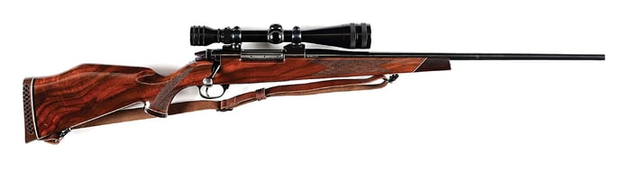 (M) GERMAN WEATHERBY BOLT ACTION SPORTING RIFLE IN .300 WEATHERBY MAGNUM.