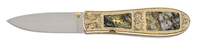 JIM SORNBERGER CALIFORNIA STYLE GOLD QUARTZ FOLDER.