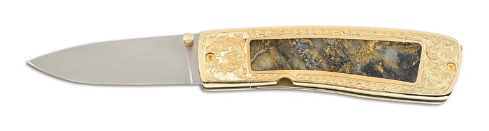 JIM SORNBERGER BLACK QUARTZ GENTLEMAN'S FOLDER.