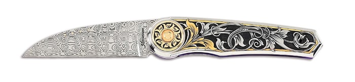 HOWARD HITCHMOUGH CUSTOM FOLDER ENGRAVED BY TIM GEORGE.