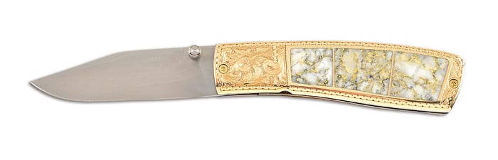 JIM SORNBERGER WHITE GOLD QUARTZ FOLDER.