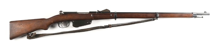 (A) FINE FEMARU MANNLICHER MODEL 1890 STRAIGHT PULL RIFLE.