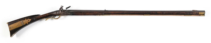 (A) CONTEMPORARY FLINTLOCK LEHIGH KENTUCKY RIFLE BY DAWSON.
