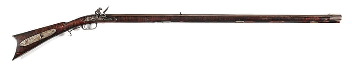 (A) 1820S STYLE CONTEMPORARY SOUTHERN MOUNTAIN FLINTLOCK KENTUCKY RIFLE.