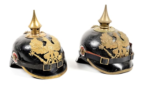 LOT OF 2: IMPERIAL GERMAN PICKELHAUBES.