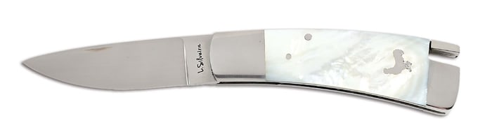 LUCIANO SILVEIRA MOTHER OF PEARL TAIL LOCK FOLDER.