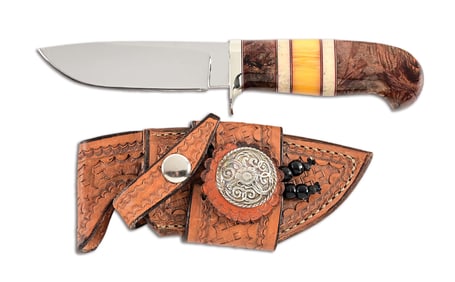 D'ALTON HOLDER CUSTOM KNIVES DROP POINT HUNTER.