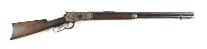 (A) WINCHESTER MODEL 1886 LEVER ACTION TAKEDOWN RIFLE (1896).