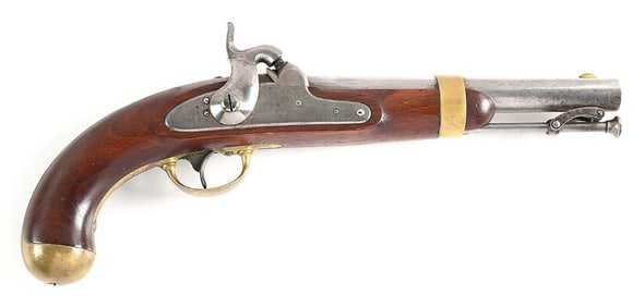 (A) US M1842 PERCUSSION PISTOL BY H. ASTON DATED 1852.