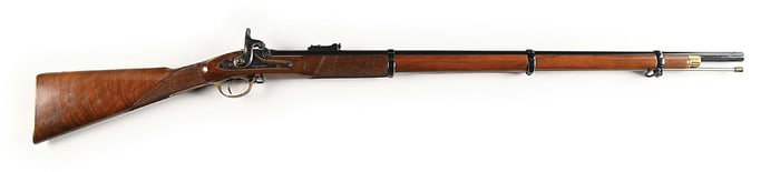 (A) ENGLISH MADE 1853 PARKER-HALE ENFIELD 3 BAND PERCUSSION RIFLED MUSKET.