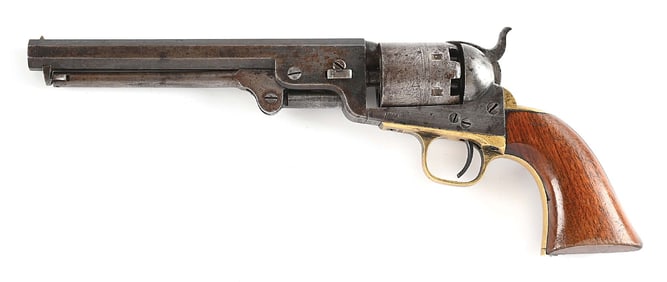 (A) COLT 1851 NAVY SINGLE ACTION PERCUSSION REVOLVER (1862).