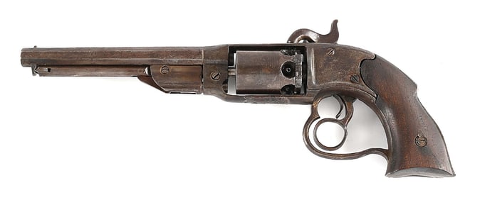 (A) SAVAGE MODEL 1861 PERCUSSION NAVY REVOLVER.