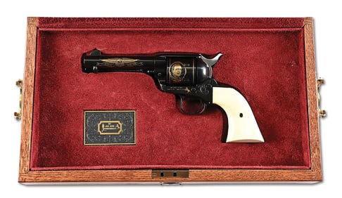 (M) 3RD GENERATION JOHN WAYNE COMMEMORATIVE COLT SINGLE ACTION ARMY WITH CASE