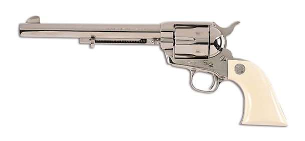 (M) SPECIAL ORDER NICKEL 3RD GENERATION COLT SINGLE ACTION ARMY REVOLVER WITH BOX.