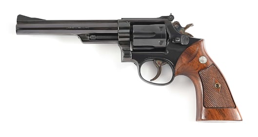 (C) FIRST YEAR SMITH & WESSON MODEL 53 .22 JET REVOLVER WITH HOLSTER.