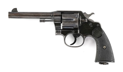 (C) COLT NEW SERVICE DOUBLE ACTION REVOLVER.