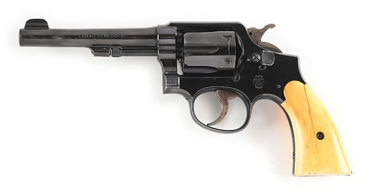 (C) SMITH & WESSON M&P MODEL 1905 4TH CHANGE .38 SPECIAL DOUBLE ACTION REVOLVER.