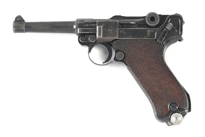 (C) MAUSER 42 CODE P.08 LUGER SEMI-AUTOMATIC PISTOL.