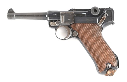 (C) DWM P.08 SEMI AUTOMATIC PISTOL (1918).