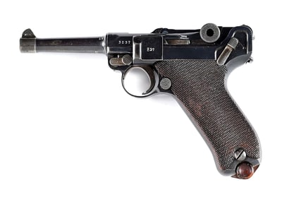 (C) 1913 ERFURT P08 LUGER SEMI-AUTOMATIC PISTOL.