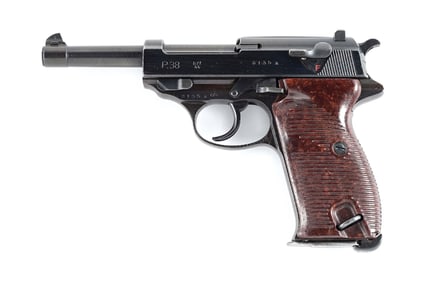 (C) WALTHER BYF 44 P38 SEMI AUTOMATIC PISTOL WITH CAPTURE PAPERS.