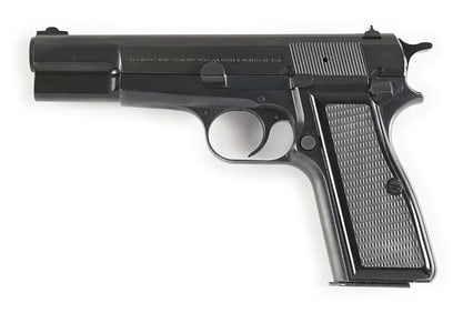 (M) RARE BROWNING HI-POWER SEMI AUTOMATIC PISTOL IN .30 LUGER