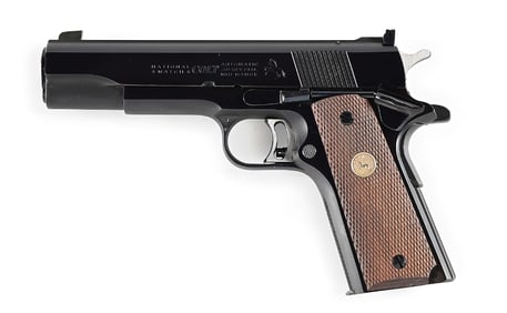 (C) COLT NATIONAL MATCH MID RANGE .38 SPECIAL SEMI AUTOMATIC PISTOL WITH BOX