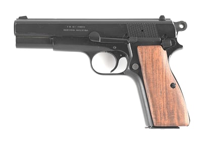 (C) ARGENTINIAN FM HI POWER 9MM SEMI-AUTOMATIC PISTOL.