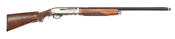 (M) BENELLI DUCA DI MONTEFELTRO SILVER SEMI AUTOMATIC 12 GAUGE SHOTGUN.