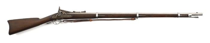 (A) SPRINGFIELD US MODEL 1866 SECOND ALLIN CONVERSION SINGLE SHOT TRAPDOOR RIFLE.