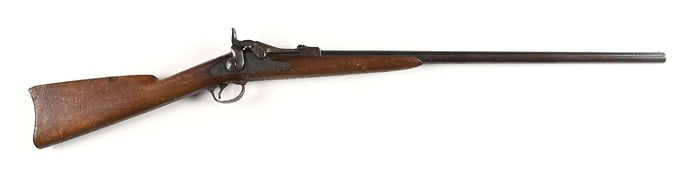 (A) US SPRINGFIELD TRAPDOOR MODEL 1881 FORAGER SMOOTHBORE SHOTGUN.