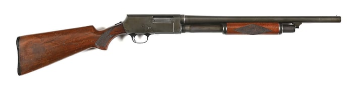 (C) WWII US STEVENS MODEL 520-30 SLIDE ACTION RIOT SHOTGUN.