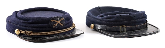 LOT OF 2: M1889 ENLISTED AND OFFICER KEPIS.