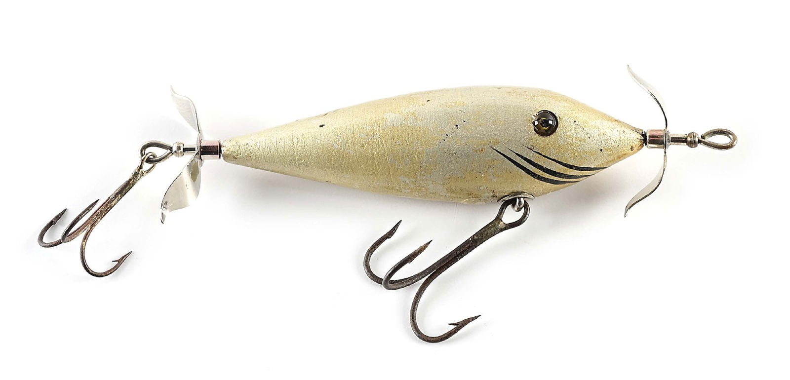 HEDDON HIGH FOREHEAD 303 SURFACE MINNOW IN ALUMINUM (1 of 4)
