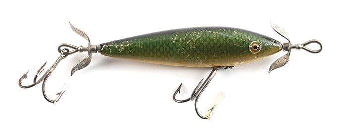 EXTREMELY RARE HEDDON 259D MINNOW GREEN SCALE