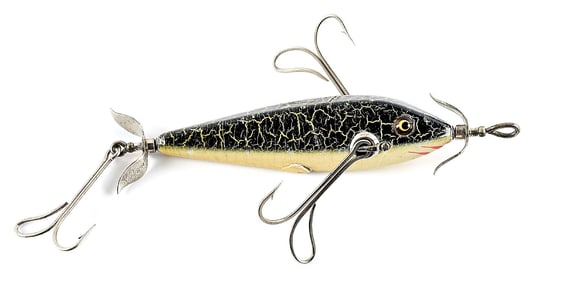HEDDON 1500 DUMMY DOUBLE IN GREEN CRACKLEBACK