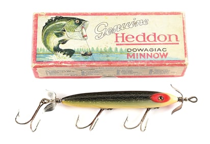 BOXED HEDDON TORPEDO IN FANCY GREEN BACK