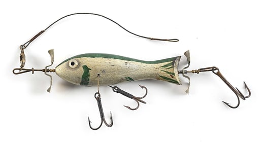 PFLUEGER TRORY MINNOW SILVER WITH GREEN ACCENTS