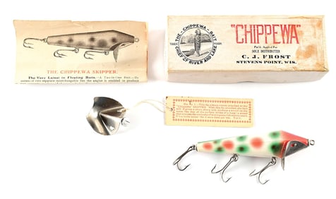 RARE C.J. FROST CHIPPEWA SKIPPER WITH BOX AND LIP